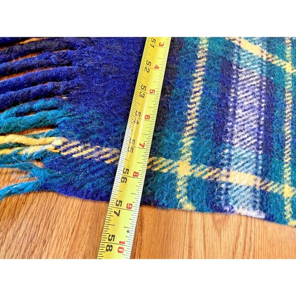 Clean, Vintage, B. Altman NYC Rolled Fringe Throw Blanket Made in Italy 57x66 - Picture 6 of 7